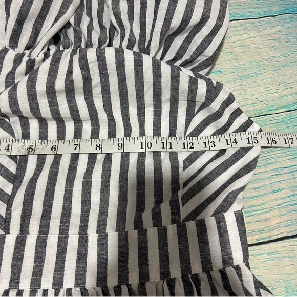 Alex + Alex Striped Off Shoulder Dress Women Size Medium - Picture 10 of 10